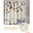 thumbnail image 6 of Thanksgiving Fall Linen Watercolor Blue Watercolor Pumpkin Shower Curtain Set ，Waterproof Fabric Shower Curtains Shower Curtains for Bathroom,Bathroom Decor 72"x78", 6 of 7
