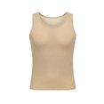 thumbnail image 4 of YAYUBA Men's Sequin Sleeveless Tank Top Sparkly Rave Metallic T-Shirt, Khaki, S, 4 of 4