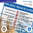 thumbnail image 5 of Pool Rules Sign Bilingual, Spanish English,, 5 of 8