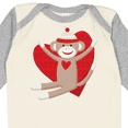 thumbnail image 4 of Inktastic Hug Sock Monkey Boys or Girls Long Sleeve Baby Bodysuit, 4 of 5