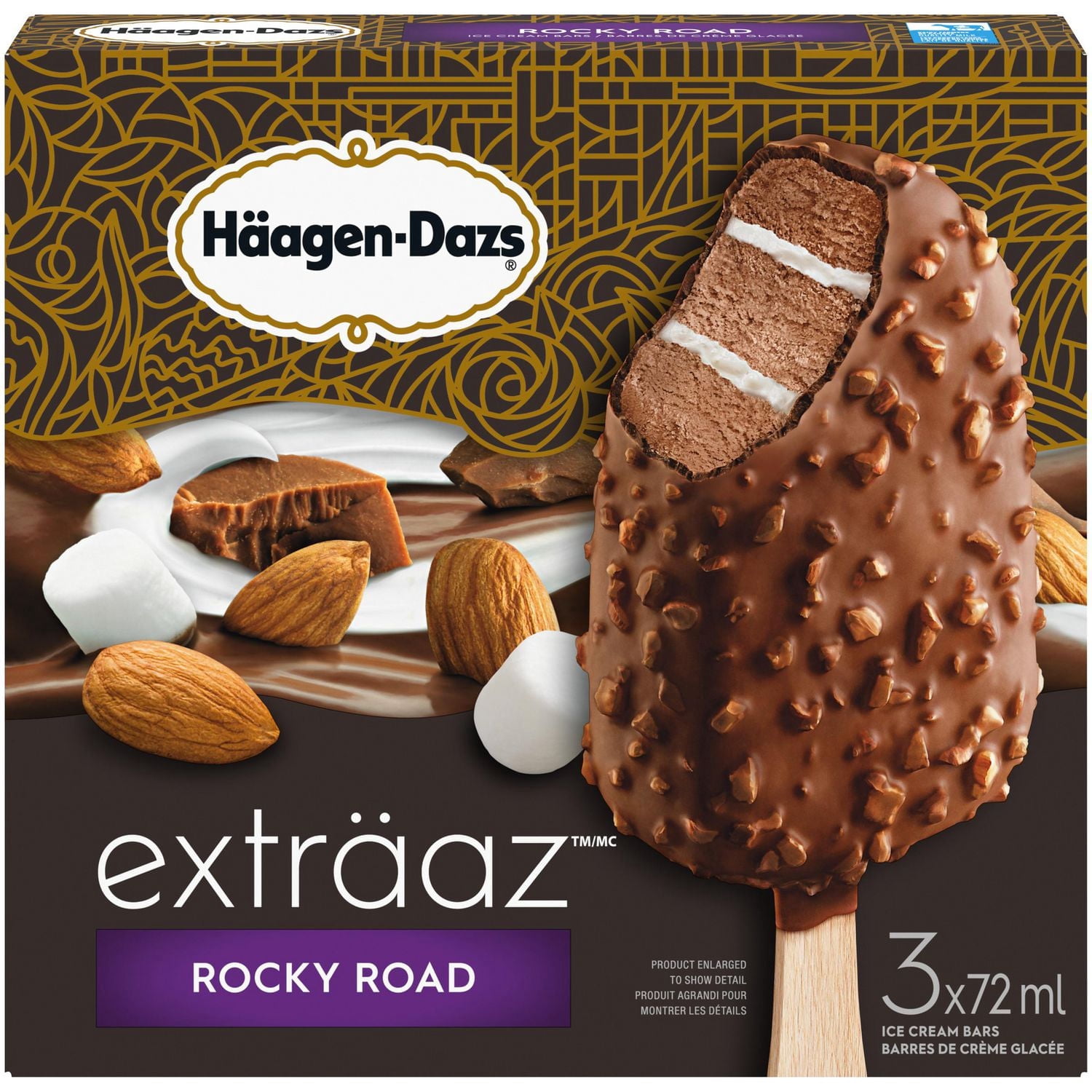 HAAGEN-DAZS extraaz Rocky Road Ice Cream Bars