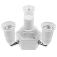 thumbnail image 1 of EXHUMKY Light Converter Bulb Base Adapter Converter White Plastic 1Set, 1 of 8