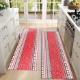 thumbnail image 4 of Kitchen Rugs Sets Of 2,Red Christmas Striped Pattern Anti Fatigue Kitchen Mat Rugs Non Slip Washable,Decorative Kitchen Floor Mats for Kitchen,Sink,Laundry,17"X47", 4 of 5