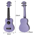 thumbnail image 2 of Ukelele AODSK Concert Violet para principiantes, 23 pulgadas, con correa de nailon, 4 púas, regalo navideño, 2 of 6