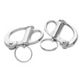 thumbnail image 2 of 2pcs Rope End Snap Hook Quick Release Carabiner Mini Shackle Shackles Swivel Shackle Stainless Steel Quick Release Spring Shackle For Sailboats, 2 of 6