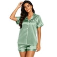 thumbnail image 2 of Resicozy Womens Pajamas Set 2 Pieces Button Pjs Set Short Sleeve with Pockets Soft Loungewear 2026 Mint Green L, 2 of 4