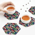 thumbnail image 7 of Lsque Mario Pattern 4" Drink Coasters Set of 4, PVC Leather Absorbent Coasters, Table Coaster Set Decorative Coffee Cup Coasters Housewarming Gift, 7 of 7