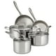 image 0 of Tramontina 8-Piece Tri-Ply Clad Stainless Steel Cookware Set, with Glass Lids
