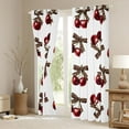 thumbnail image 3 of Feelyou Bow Cherry Curtains Pack of 2 (42x84 Each), Leopard Print Ribbon Curtains Blackout, 3 of 6