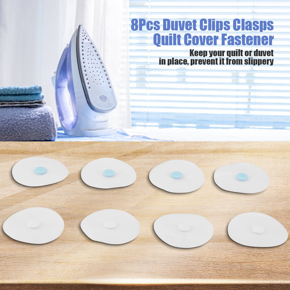 Qiilu 8pcs Duvet Clips Clasps Quilt Cover Fastener Bed Sheet