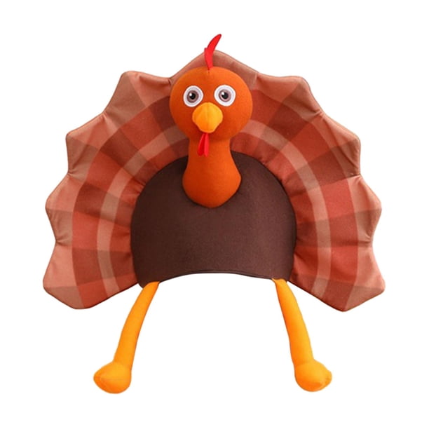 Sombrero de pavo, sombrero de Acción de Gracias, dibujos animados, novedad, accesorios de fotografía, decoración, sombreros de pollo para juegos de Sunnimix Sombrero de pavo
