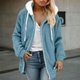 thumbnail image 2 of Women's Casual Outerwear Jacket Soft Zip Up Cozy Lined Winter Lightweight Warm Wear For Everyday Use Women's Bomber Jacket Casual Coat, 2 of 4