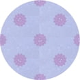 thumbnail image 1 of Ahgly Company Machine Washable Indoor Round Transitional Heavenly Blue Area Rugs, 5' Round, 1 of 7