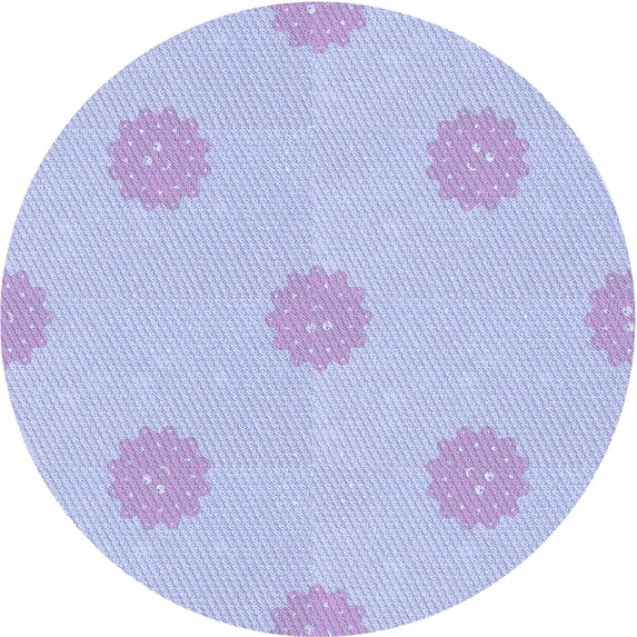 Ahgly Company Indoor Square Patterned Heavenly Blue Area Rugs, 3' Square