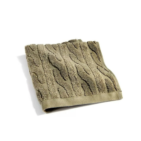 Ralph Lauren PEWTER GREY Sanders Cable Wash Towel