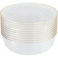 thumbnail image 2 of EcoQuality 6 oz Clear Plastic Round Bowls - Disposable Plastic Dessert Bowls, Ice Cream Bowl, Sundae Bowl, Heavy Duty Plastic Soup Bowls for Baby Showers, Weddings, Birthday Party, Receptions (10), 2 of 3