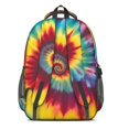 thumbnail image 3 of Red and Yellow Tie Dye Pattern Backpack for School, Cute School Bag with Adjustable Shoulder Straps and Padded Back, 16.9"x12.6"x5.9", 3 of 5