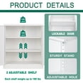 thumbnail image 6 of Fesbos Metal Storage Cabinets with Lock Door, Small Locker Adjustable Shelves Organizer Steel Cabinets, Home, Office,Warehouse,Garage,Industrial, 6 of 13