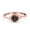 Rose Gold Silver, variant on Vintage Style Natural Chocolate Smoky Quartz Round Ring 925 Sterling Silver Size 9