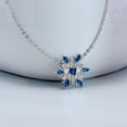 thumbnail image 5 of CFIOZYOS Women's 925 Sterling Silver Blue Crystals Snowflake Pendant Fashion Necklace Collarbone Chain, 5 of 8