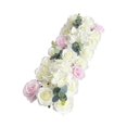 thumbnail image 2 of Arched Door Flower Row Realistic Flowers Panel for T Station Party Ceremony , White 1, 2 of 8