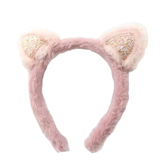 DOACT Cat Ear Decoration,Reversible Sequin Cat Ears Headband 