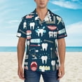 thumbnail image 2 of Disketp Hawaiian Shirts For Men,Dental Seamless Print Mens Casual Short Sleeve Button Down Shirts Beach Shirt, 2 of 7