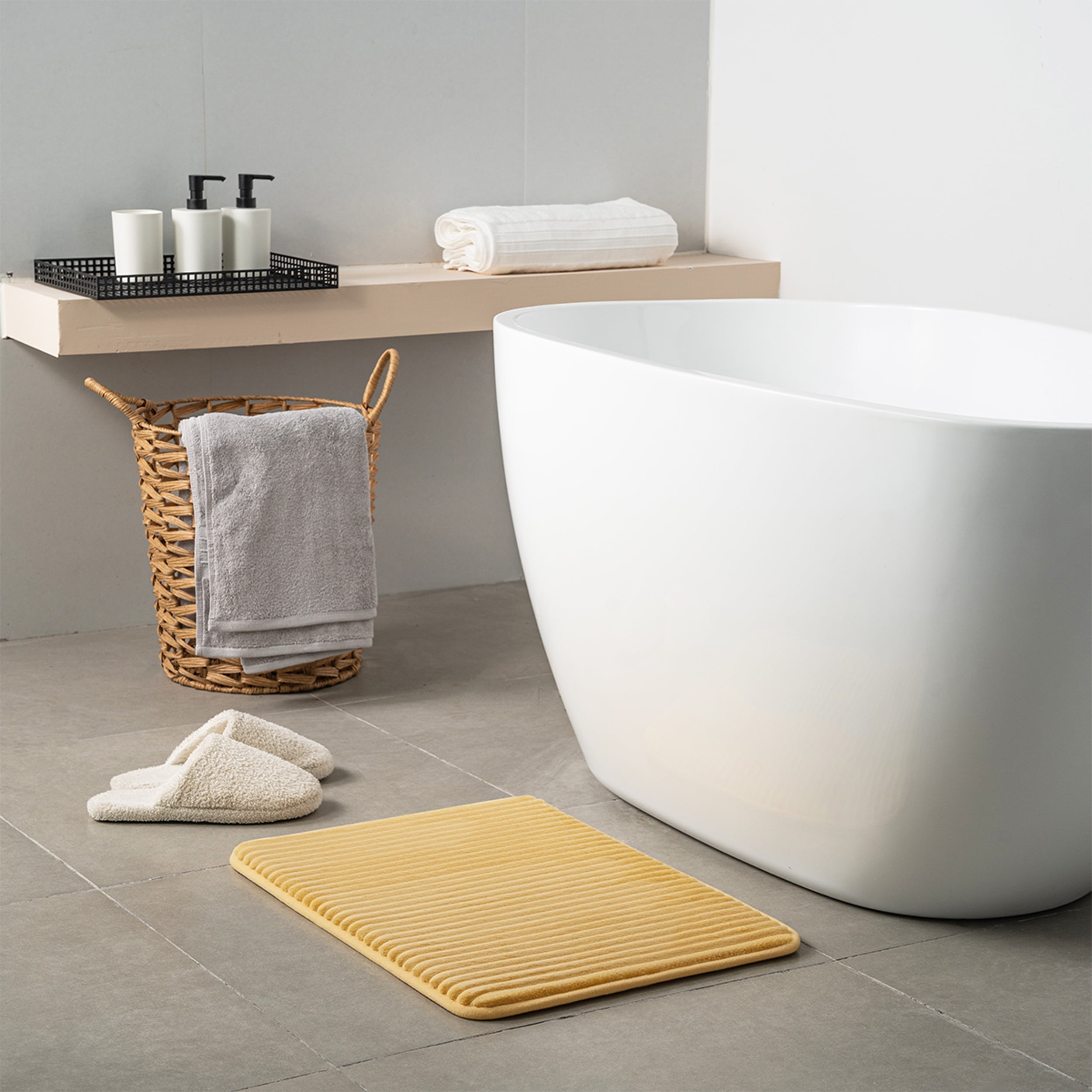 Mainstays Yellow Performance Foam 20"x 32" Bath Rug