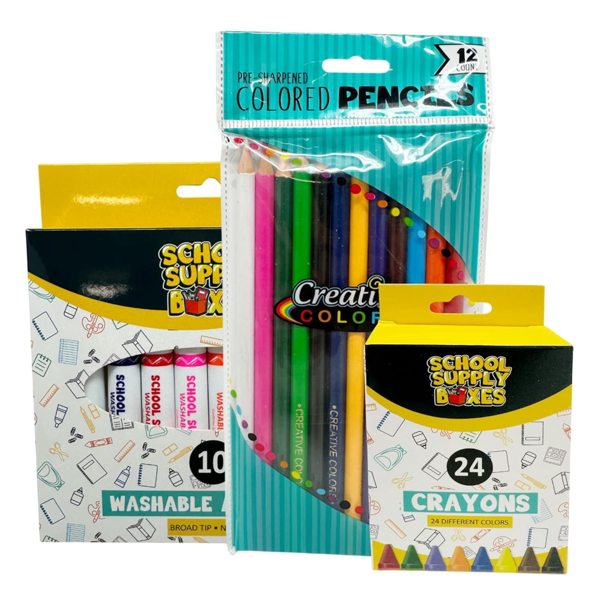 School Supply Boxes | Elementary School Bundle (78 Piece) | House Brand | Pallet (180 Units)