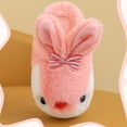 thumbnail image 5 of Odeerbi Toddler Boys Girls Cartoon Fuzzy Slippers Children's Winter Warm Rabbit Slippers Non Slip Home Cotton Plush Slippers Pink 3 Years, 5 of 9