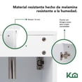 thumbnail image 4 of Mueble Kit Para Baño Gabinete Organizador Lavamano Monomando blanco, 4 of 8