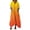 A30 Orange, variant on Mifsaly Flowy Dresses for Women 3/4 Sleeve V Neck Maxi Kaftan Dress Comfy Daily Wear Oversized Loose Summer Sundress with Pockets XL