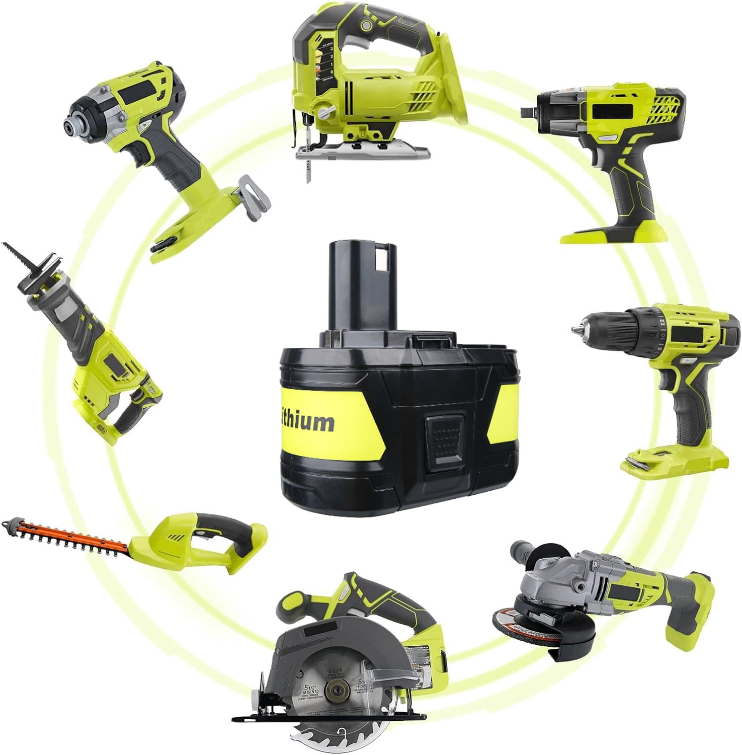 9.0Ah for Ryobi One+Plus RB18L50 18V Lithium P108 Battery P109 Cordless