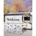 thumbnail image 5 of 4th of July RV Awning Sun Shade Screen 9'X7' Welcome Patriotic Love Mesh Sunscreen Butterfly Floral Awning Shade Screen with Zipper UV Blocker Completed Kits Outdoor Canopy for RV Motorhome Camper, 5 of 7