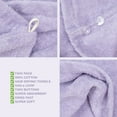 thumbnail image 4 of American Soft Linen 100% Cotton Turkish Hair Drying Towels, 2 Piece Quick Drying Hair Turban Towel Wrap, Lilac, 4 of 6