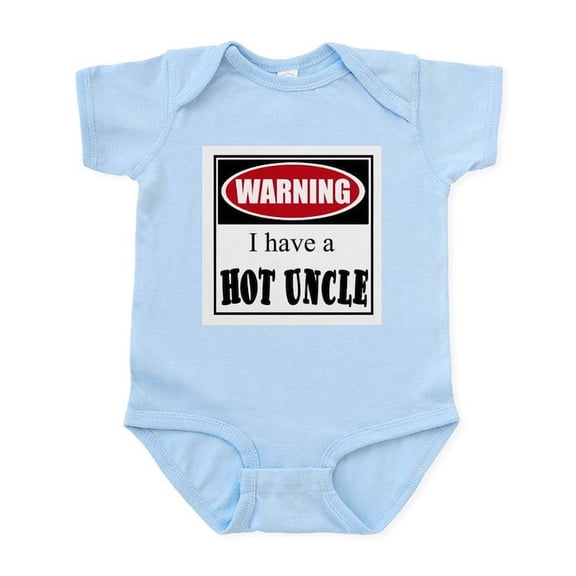CafePress - Warning I Have A Hot Uncle Baby Infant Bodysuit - Baby Light Bodysuit, Size Newborn - 24 Months