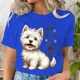 thumbnail image 5 of Camiseta con citas de razas de perros bonitos de My Bestie Is A Westie, camiseta divertida con estampado de patas de perro para mujer, regalo para amantes de los animales de dibujos animados, camiseta, 5 of 5