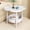 #YY New--White, variant on Floral-Shaped Mini Side Table, 2-Tier Plastic Nightstand for Small Spaces, Modern White Bedside Table with Storage for Bedroom & Living Room