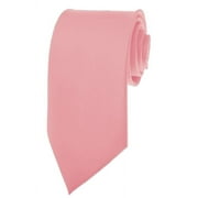 Mens Solid Pink Ties Necktie