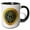 Black/White, variant on 3drose, Seal of the State Rhode Island (pd-us), 11oz Two-tone Yellow Mug
