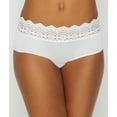 thumbnail image 3 of Olga Women's Secret Hug Hipster Silky Microfiber Panties, White (3 Pack), 3 of 9