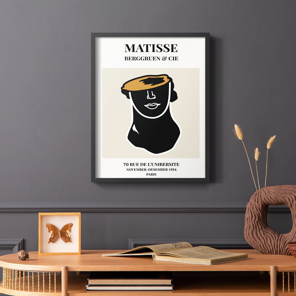 Matisse CXXII Framed Print in Black Solid Wood 8 x 10 Framed Print