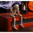 thumbnail image 5 of LHWEN Halloween Skeleton Statues Set Of 3 See Speak Hear No Evil Figurines Realistic Decorations For Home House Party Table Shelf Mantel Gothic Decor Antiqued Hand-Painted Skeletons Day Of The Dead, 5 of 9