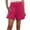 Hot Pink, variant on Women's Stretchy Denim Bermuda Shorts Casual Summer Smocked Elastic Waist Comfy Detail Beach Loose High Waisted Short M-3XL