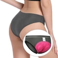 thumbnail image 3 of Pantalones cortos de ciclismo acolchados en 3D para mujer - Pantalones cortos para bicicleta , transpirables, ligeros , Gris, METRO, 3 of 8