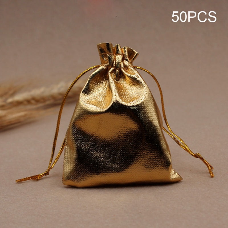 Candy Packaging Pouches Jewelry Gift Bags Metallic Foil Cloth Organza Bag 