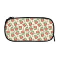 thumbnail image 5 of Uemuo Frog Hold Strawberry Printed Pencil Pen Case, Portable Pencil Pouch with Zipper, Compact Stationery Bag Makeup Bag, Pencil Bag for Home Office, 5 of 9