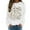 White, variant on Women's Oversized Sweatshirts Spring Fall Trendy Casual Floral Printed Round Neck Long Sleeved Sportswear Pullover Hoodless Loose Sweatshirt Pullover Top Beige-L