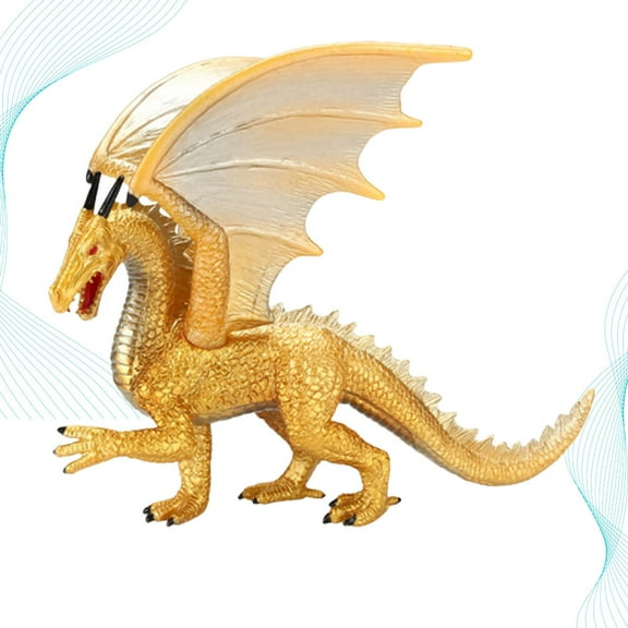 TAILTOSS 1Pack Imitation Dinosaur Model Golden Desk Ornaments for Home and Office Table