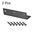 thumbnail image 3 of Unique Bargains L Shape 27x27x100mm Black Corner Brace Angle Bracket 2 Pack, 3 of 5
